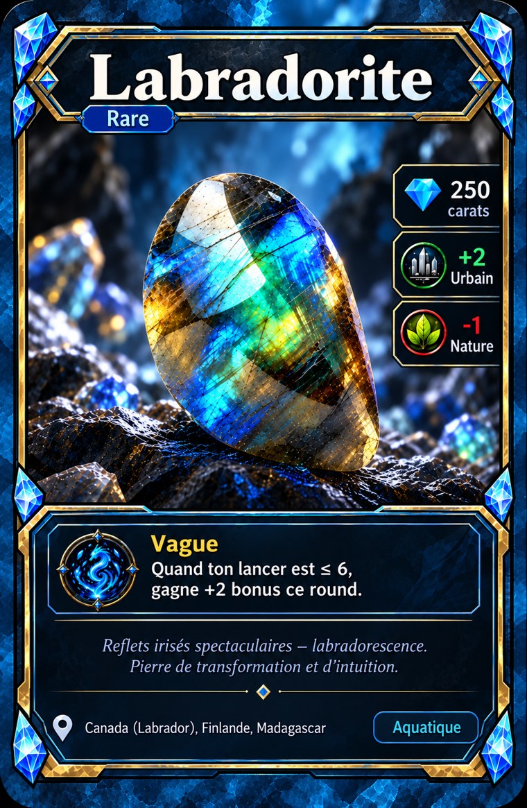Carte à collectionner Labradorite (Rare)